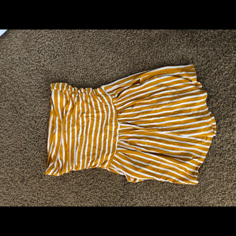 Gold stripped romper